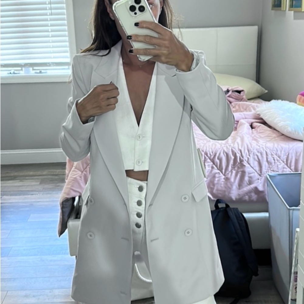 Babaton longer blazer dress light purplegrey 2